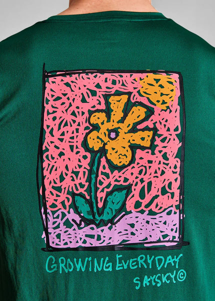 Saysky | Flower Combat T-Shirt | Heren | Green SAYSKY