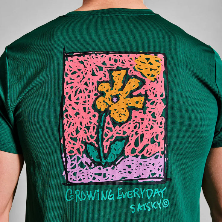Saysky | Flower Combat T-Shirt | Heren | Green SAYSKY