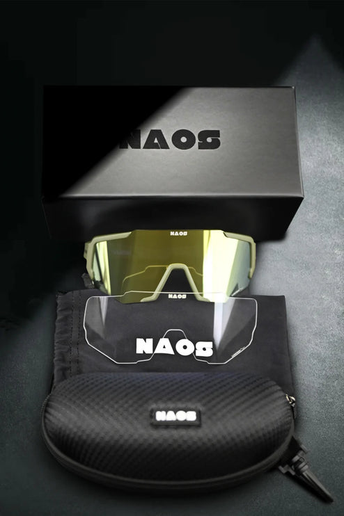 Naos | Vuori Sportbril | Matte Green / Green Gold Naos