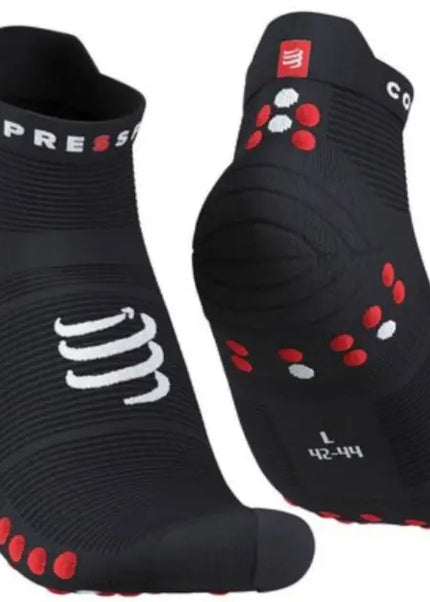 Compressport | Pro Racing Socks V4 | Run Low | Black / Red Compressport