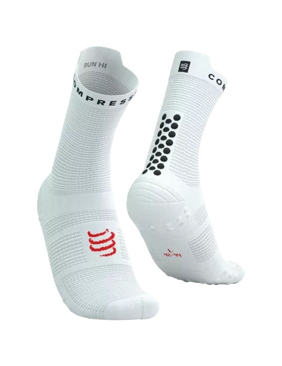 Compressport | Pro Racing Socks V4 | Run High | White / Black Compressport