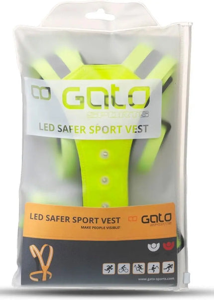 Gato | USB Led Sport Vest | Neon Yellow Gato