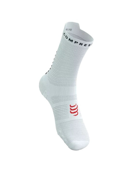 Compressport | Pro Racing Socks V4 | Run High | White / Black Compressport