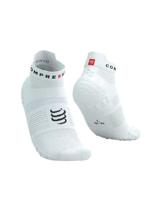 Compressport | Pro Racing Socks V4 | Run Low | White / Black Compressport