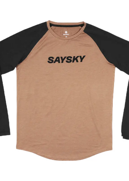 Saysky | Logo Pace Long Sleeve | Heren | Brown SAYSKY