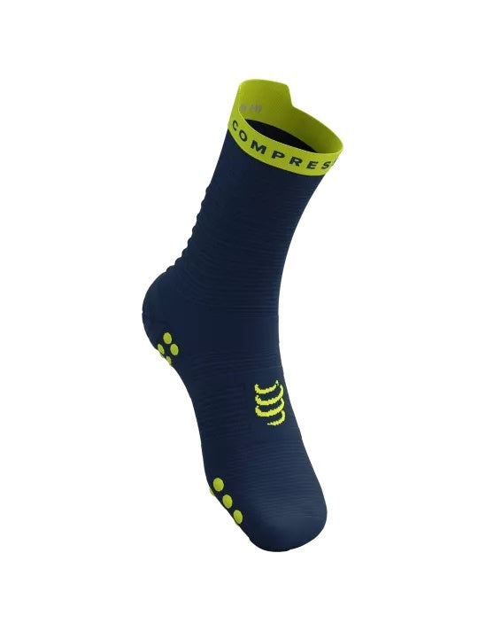 Compressport | Pro Racing Socks V4 | Run High | Blues / Green Sheen Compressport