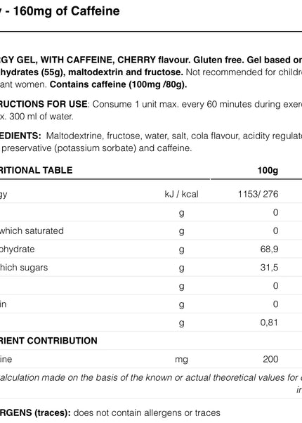 226ERS | High Fructose Gel | Cherry Cafeïne