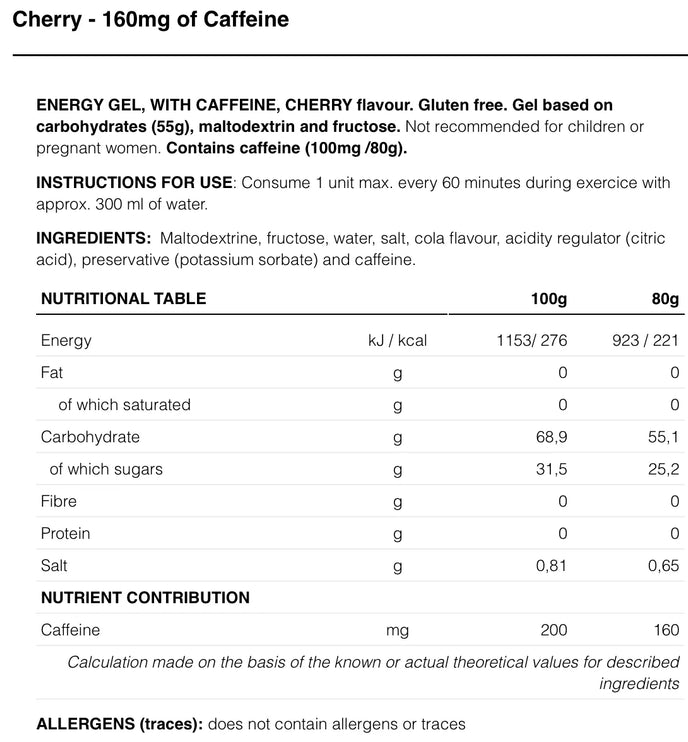 226ERS | High Fructose Gel | Cherry Cafeïne