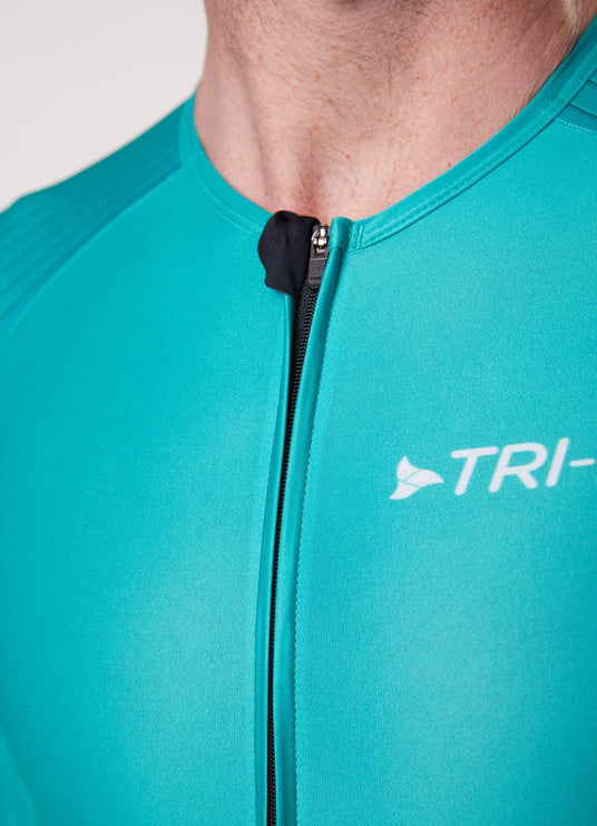 Man wearing TRI-FIT EVO NEXT GEN triathlon suit on a white background