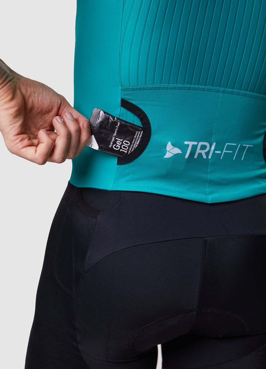 Man wearing TRI-FIT EVO NEXT GEN triathlon suit on a white background