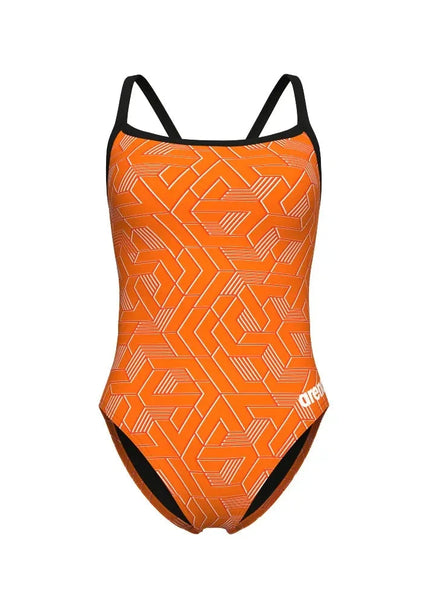 Arena | Escape Swimsuit | Challenge Back | Black / Orange