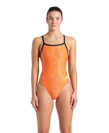 Arena | Escape Swimsuit | Challenge Back | Black / Orange