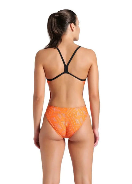 Arena | Escape Swimsuit | Challenge Back | Black / Orange