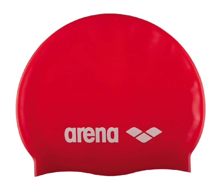 Arena | Classic Silicone Swim Cap | Red/White