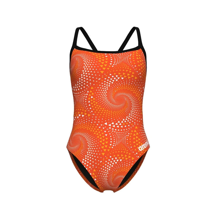 Arena | Fireflow Swimsuit | Challenge Back | Black / Orange