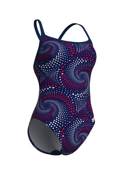 Arena | Fireflow Swimsuit | Challenge Back | Navy / Red / White