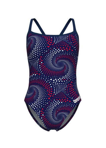 Arena | Fireflow Swimsuit | Challenge Back | Navy / Red / White