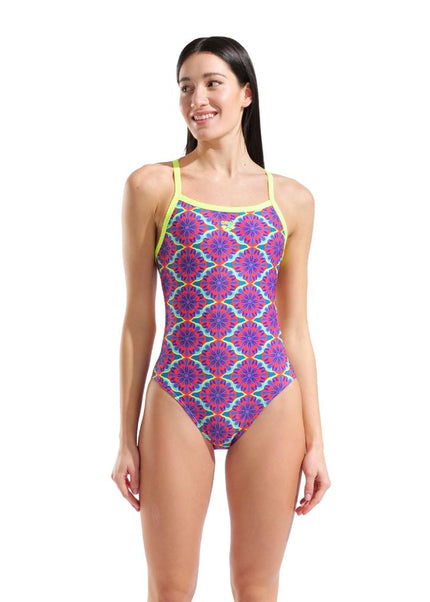 Arena | Floral Swimsuit | Challenge Back | Violet / Multi