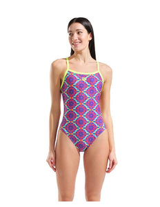 Arena | Floral Swimsuit | Challenge Back | Violet / Multi