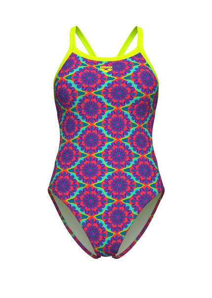 Arena | Floral Swimsuit | Challenge Back | Violet / Multi