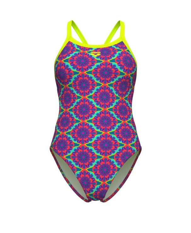 Arena | Floral Swimsuit | Challenge Back | Violet / Multi
