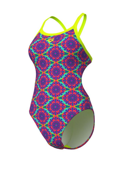 Arena | Floral Swimsuit | Challenge Back | Violet / Multi