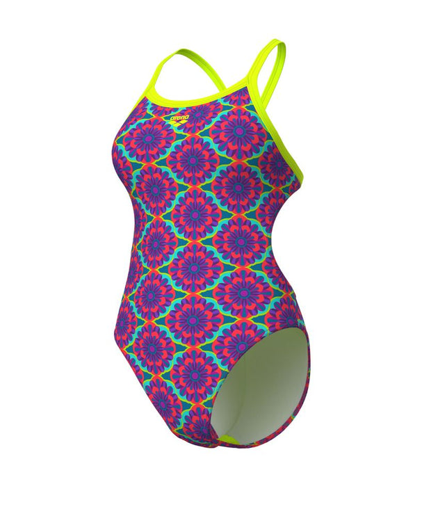 Arena | Floral Swimsuit | Challenge Back | Violet / Multi