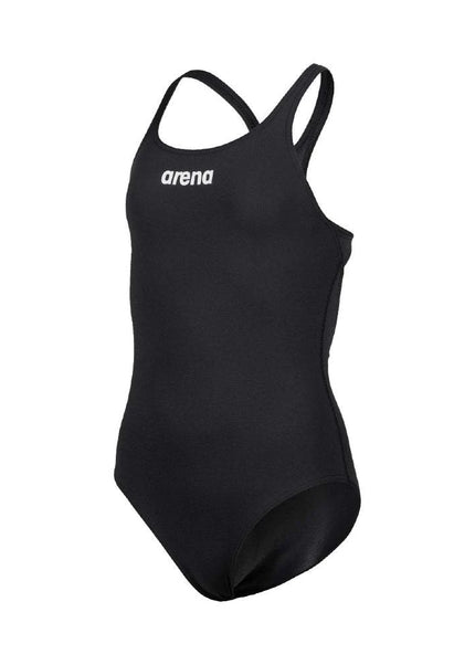 Arena | Girl's Team Swimsuit | Pro Solid | Kids | Black / White
