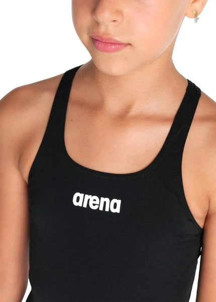 Arena | Girl's Team Swimsuit | Pro Solid | Kids | Black / White