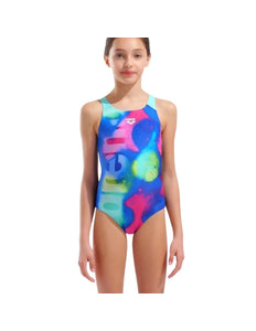 Arena | Girl's Swimsuit | Spray Paint | Kids | Navy / Water