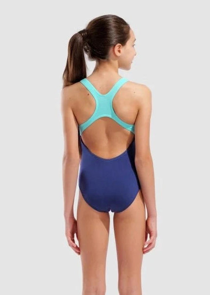 Arena | Girl's Swimsuit | Spray Paint | Kids | Navy / Water