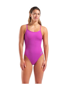 Arena | Team Swimsuit | Challenge Solid | Fuchsia / Green