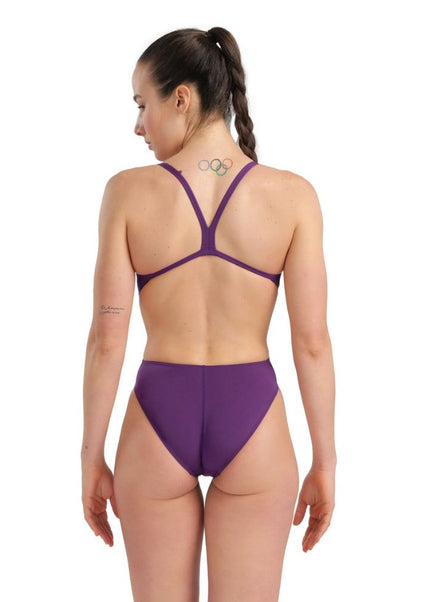 Arena | Team Swimsuit | Challenge Solid | Plum / White
