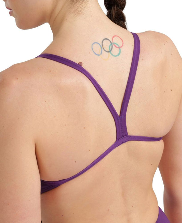 Arena | Team Swimsuit | Challenge Solid | Plum / White