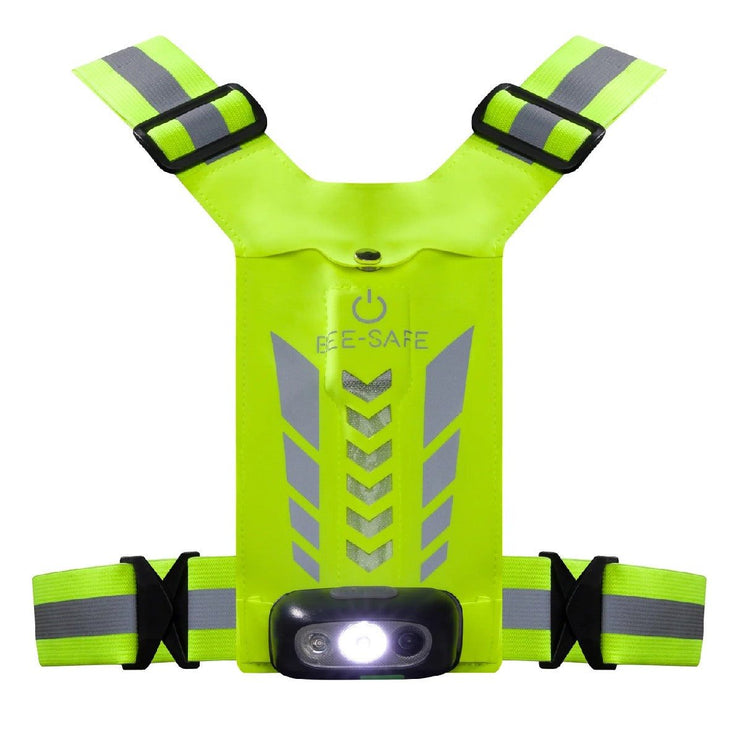 Bee-Safe | Led Harness USB | Phone Pocket | Glow / Lime