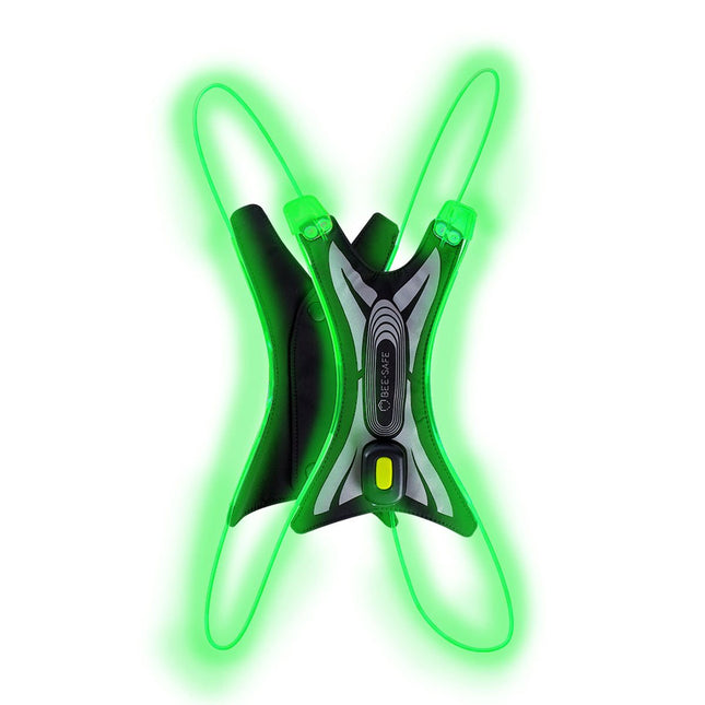Bee-Safe | Led Vest USB Spider | Green