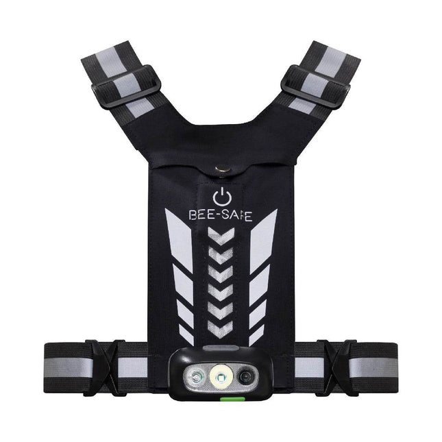 Bee-Safe | Led Harness USB | Phone Pocket | Glow / Silver