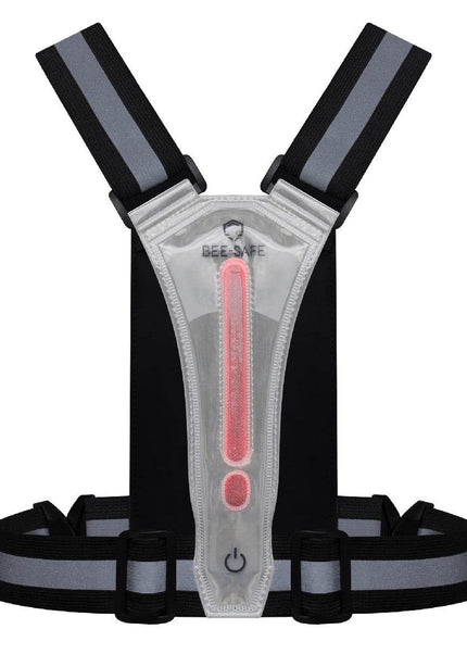 Bee-Safe | Led Harness USB | Phone Pocket | Glow / Silver