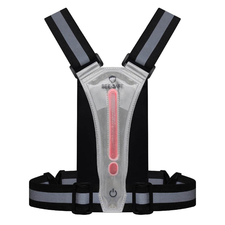 Bee-Safe | Led Harness USB | Phone Pocket | Glow / Silver