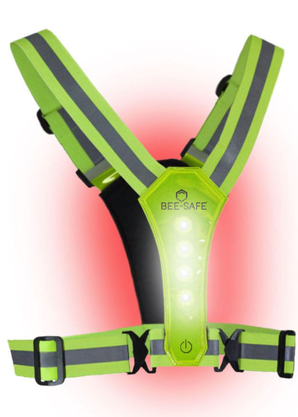 Bee-Safe | Led Harness USB | Phone Pocket | Lime