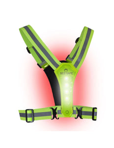 Bee-Safe | Led Harness USB | Phone Pocket | Lime