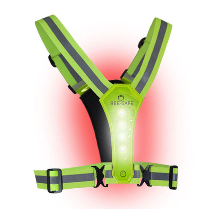Bee-Safe | Led Harness USB | Phone Pocket | Lime
