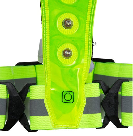 Bee-Safe | Led Harness USB | Phone Pocket | Lime