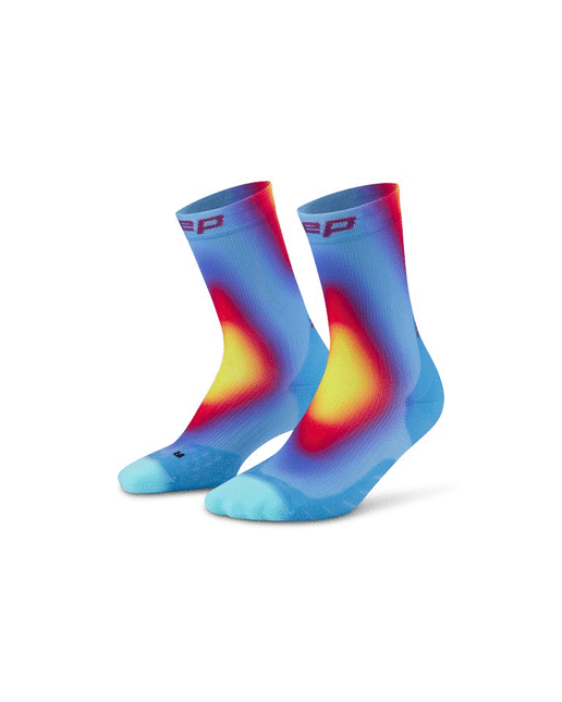 CEP | Core Run Gradient Socken | Mid Cut | Herren | Blau / Gelb