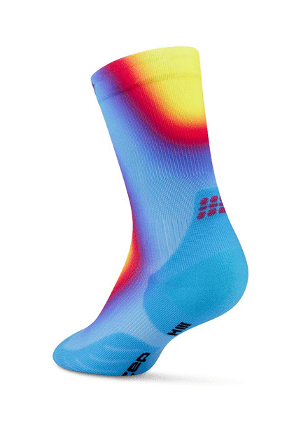 CEP | Core Run Gradient Socks | Mid Cut | Heren | Blue / Yellow