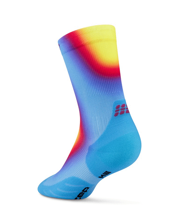 CEP | Core Run Gradient Socks | Mid-Cut | Men's | Blue / Yellow