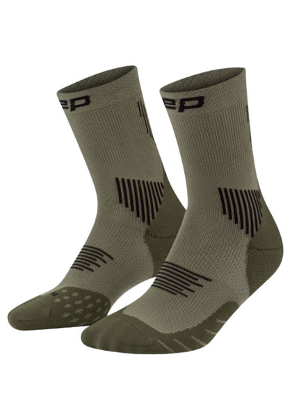 CEP | Run Compression Socks | Mid Cut | Dames | Olive