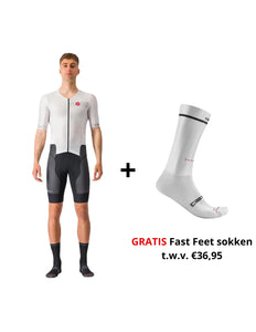 Castelli | San Remo 2 | Trisuit | Short Sleeve | Heren | White / Black Castelli Cycling