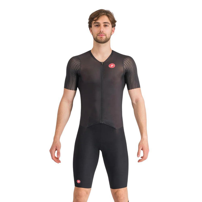 Castelli | PR 2 Geschwindigkeit | Trisuit | Kurzarm | Männer | Helles Schwarz 