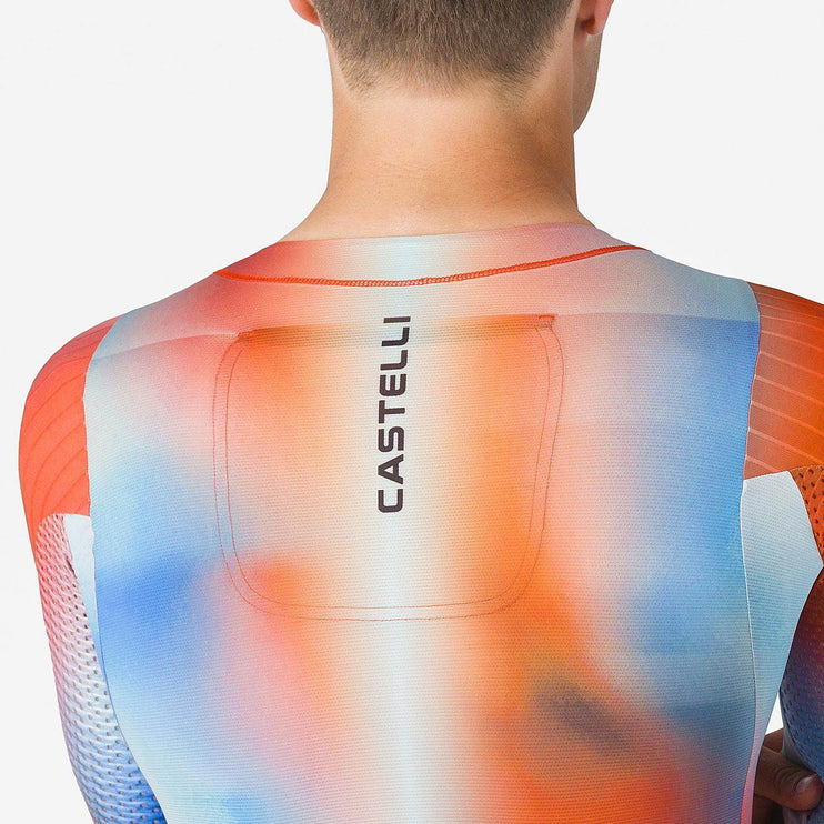 Castelli | San Remo 3 | Trisuit | Short Sleeve | Heren | Paprika / Sky Black